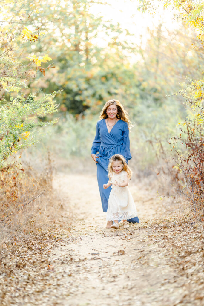 Mommy and Me session at Clear Creek Nature Preserve in Denton