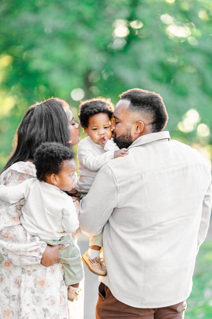 Family session at Dallas Arboretum
